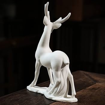 Amazon.co.jp: 鹿 置物 陶器 鹿の置物 陶器装飾 クリエイティブ